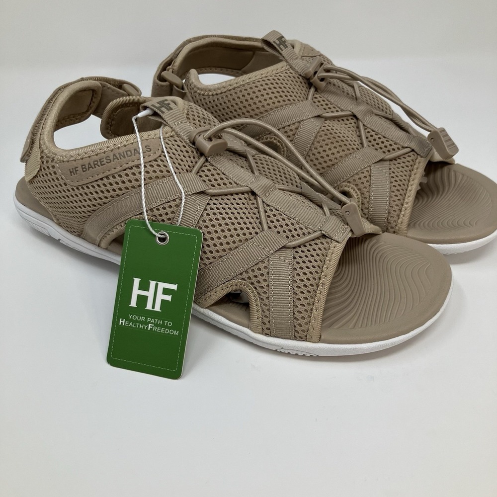 NWT Hike Footwear BareSandals Barefoot Hiking Sandals Beige Tan Womens 9-9.5